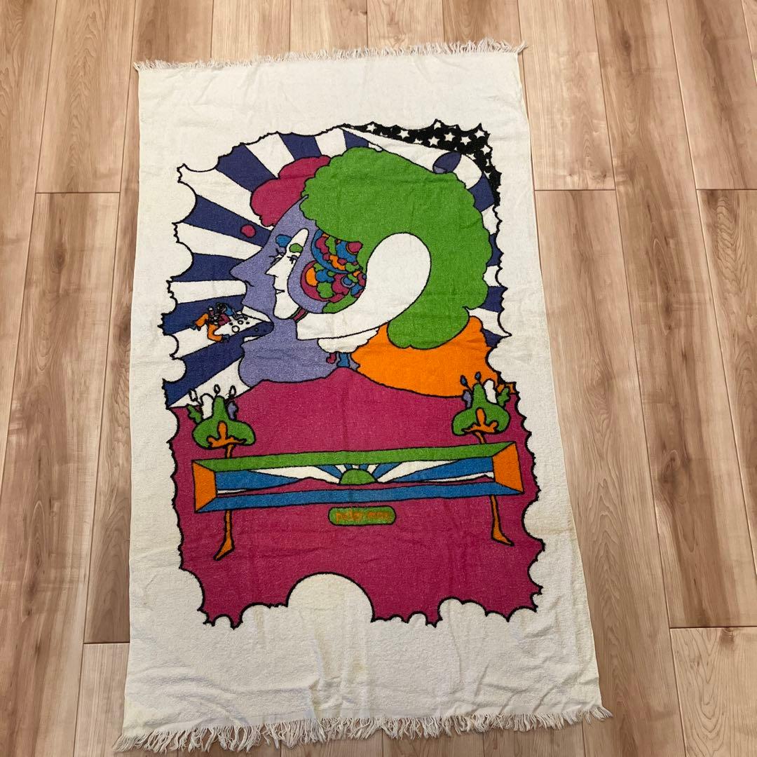 ピーターマックス　ビーチタオル　ビンテージ　サイケ　ヒッピー