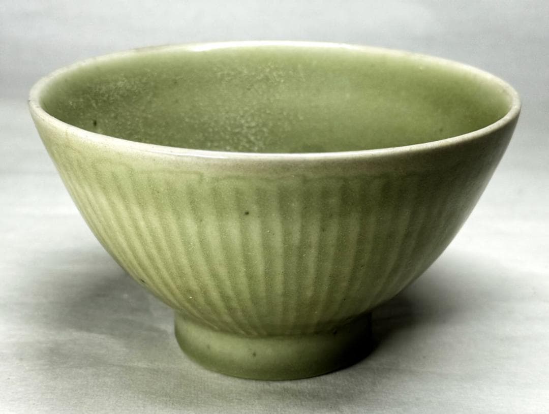 宋時代 龍泉窯青磁茶碗 無傷 時代品 伝世品焼物 歴史唐物 ウブ品WWTT197