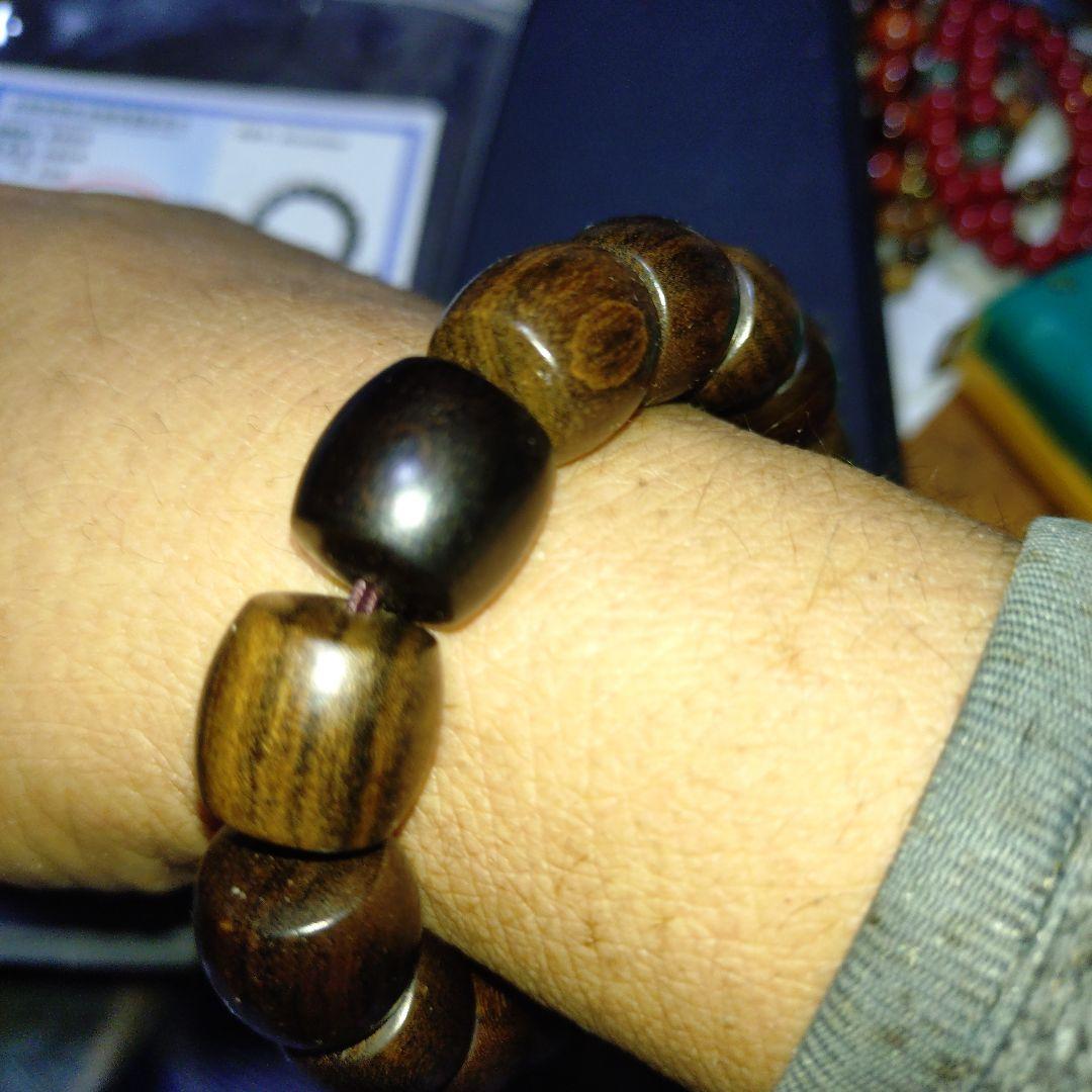 沈香ブレスレット ダークブラウン 鑑定書付き