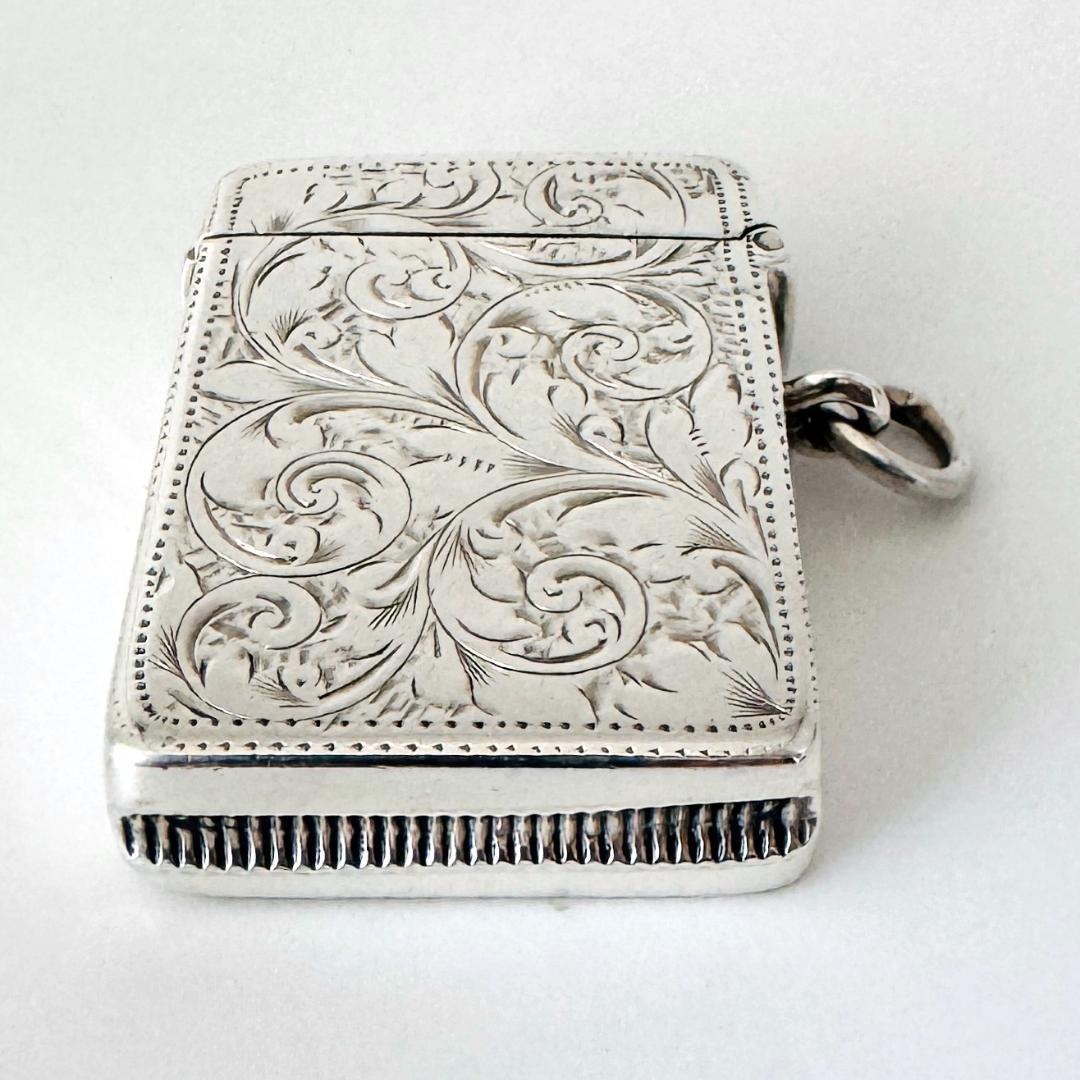 ★1899年代 英国★アンティーク/純銀製/マッチケース/925/チェスター