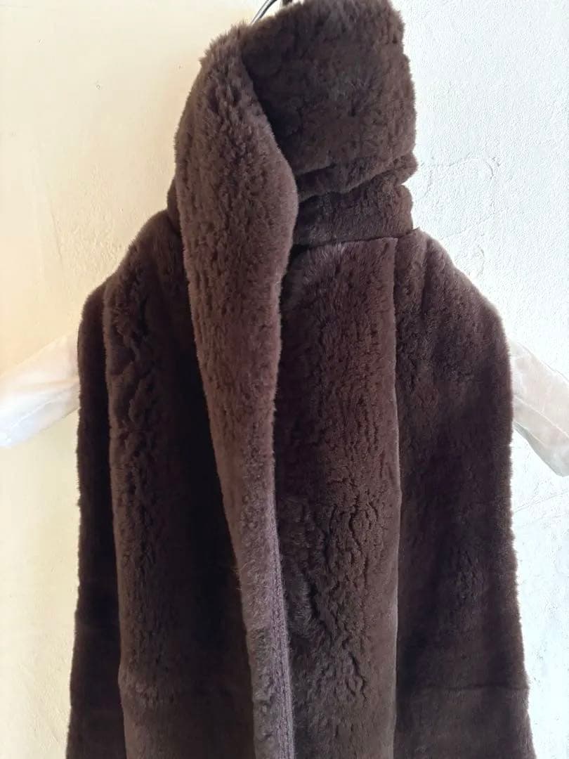 エルメスHERMESミンクのストール　マフラー　カシミヤリバーシブル　HSさん