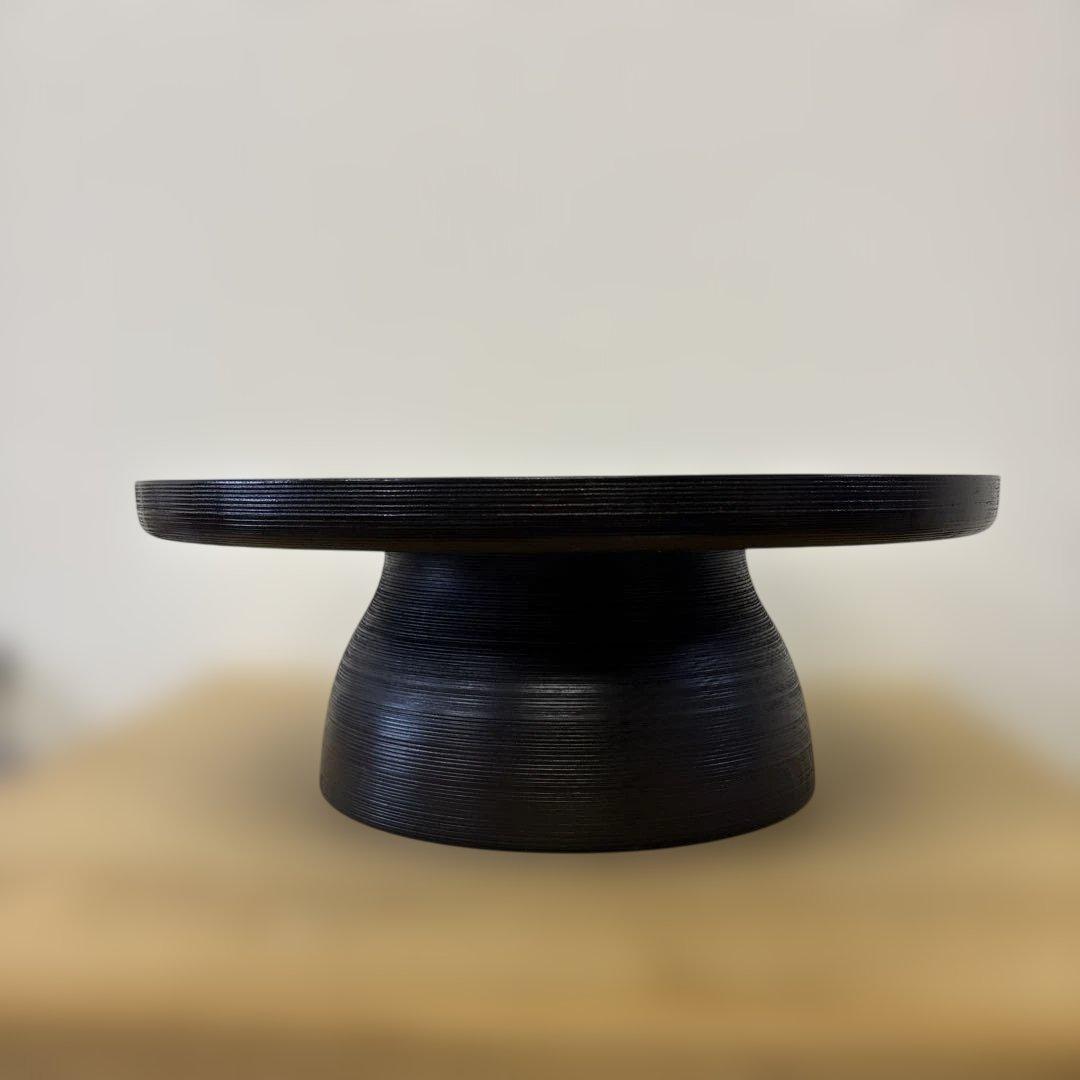 漆工房　大島　天然木　うるし塗　高脚卓盆 ④