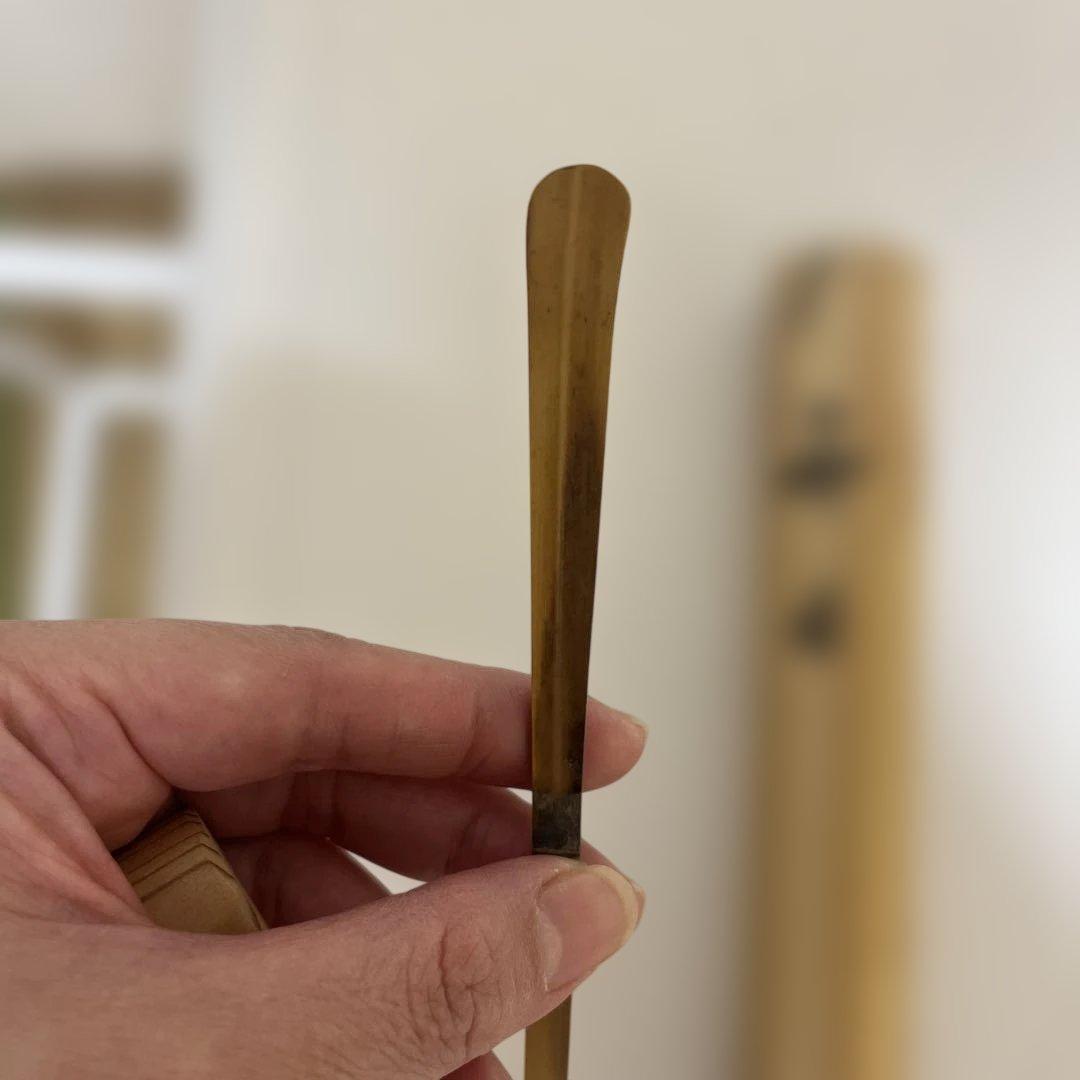 竹製 茶杓 手書き文字付き