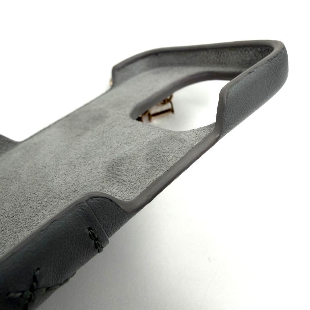 新品・未使用　Christian Dior レザー iPhoneケース グレー