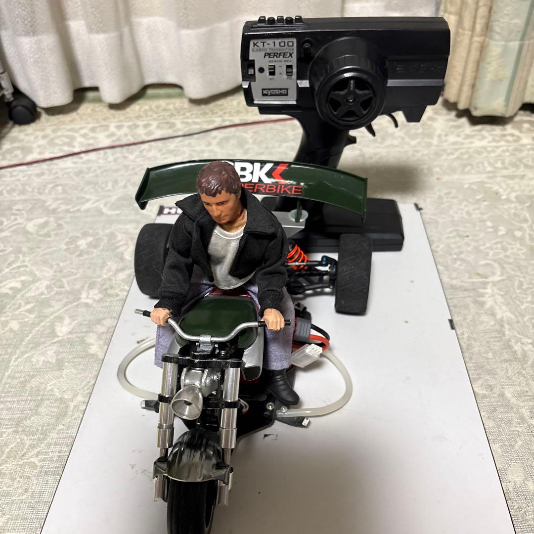 電動ラジコンバイク　３輪トライク　ラジコンライダー人形セットメカ付きセット