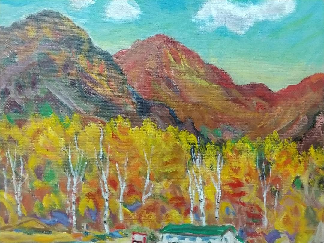 「奥日光 」 F8 絵画 油絵 油彩画 風景画 アート