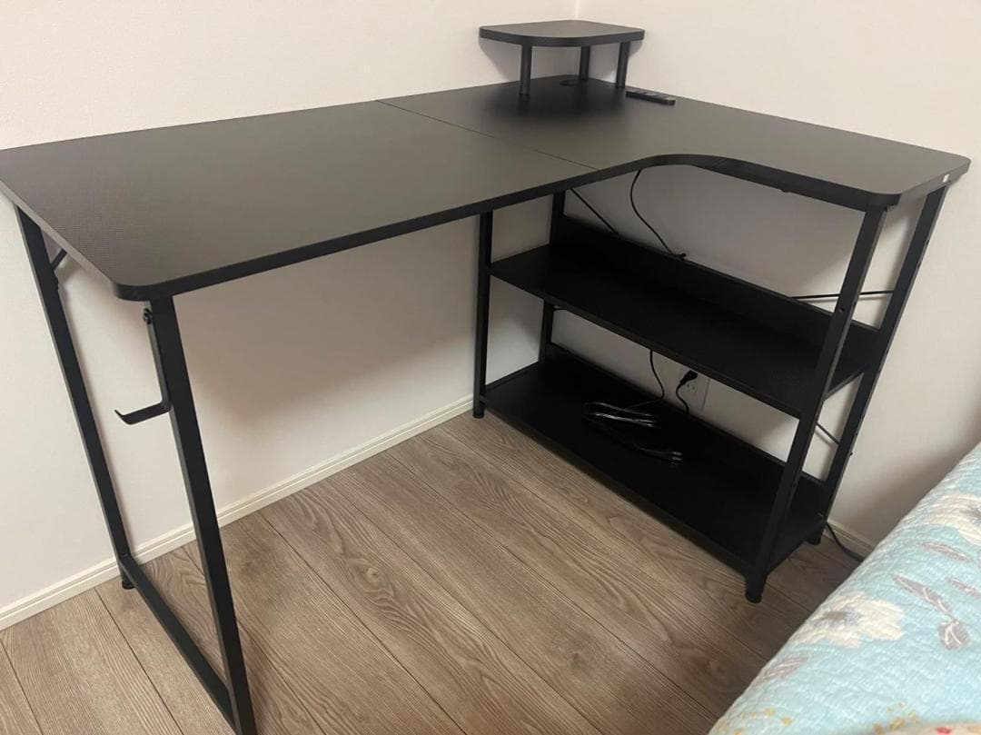 【M3096-131-92】ゲーミングデスク パソコンデスク L字　110㎝