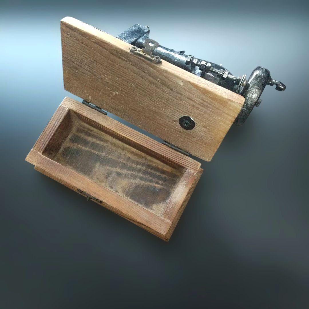 【 アンティーク 】 手動ミシン デザイン 小物入れ インテリア