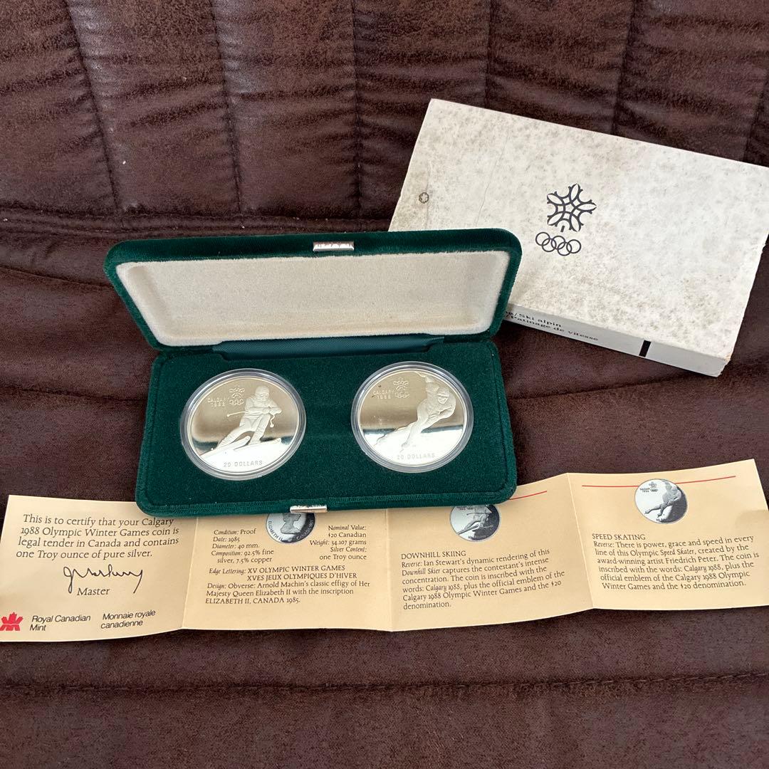 1988年カルガリーオリンピック記念銀貨セット