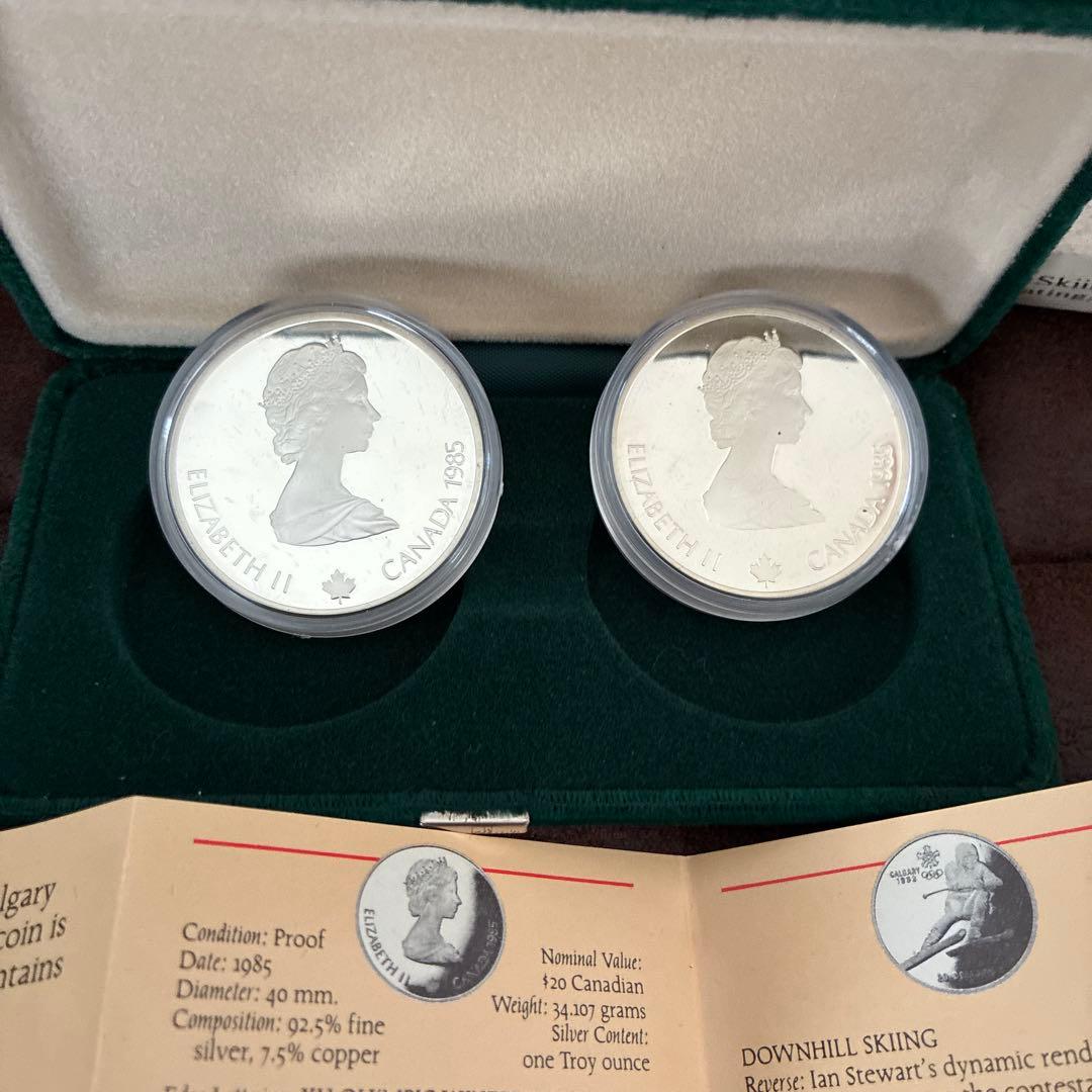 1988年カルガリーオリンピック記念銀貨セット
