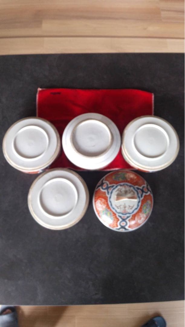 古伊万里　段重　古美術　色絵　金彩　江戸時代　龍　鳳凰　オブジェ