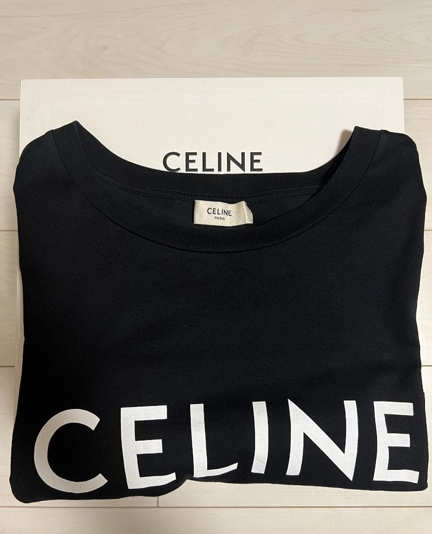 【国内正規品】CELINE ブラック ロゴ Tシャツ 定価8万