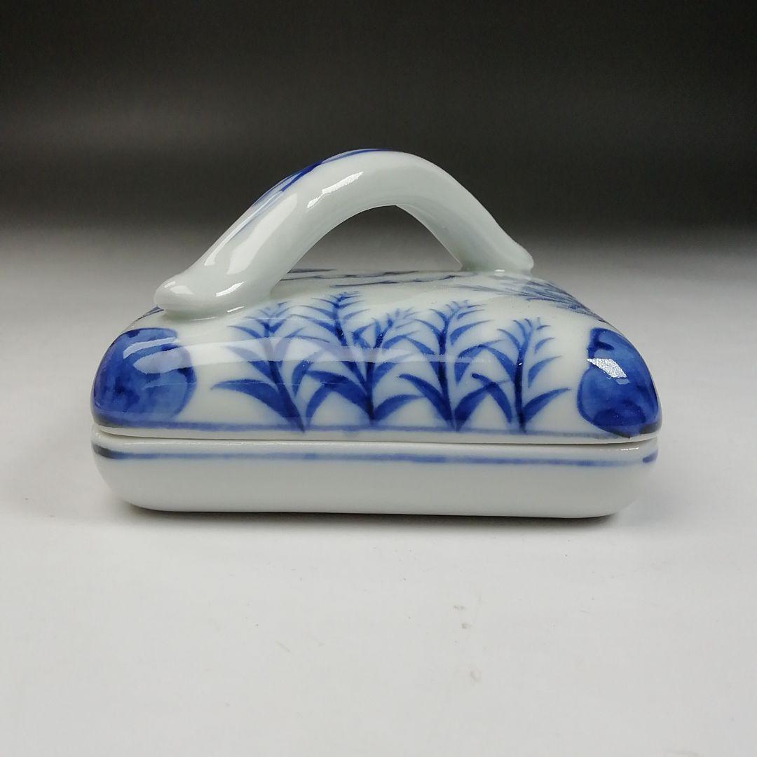 Ｗ１２９　香合　『隅田川　香合』『高野昭阿弥 造』　共箱　茶道具