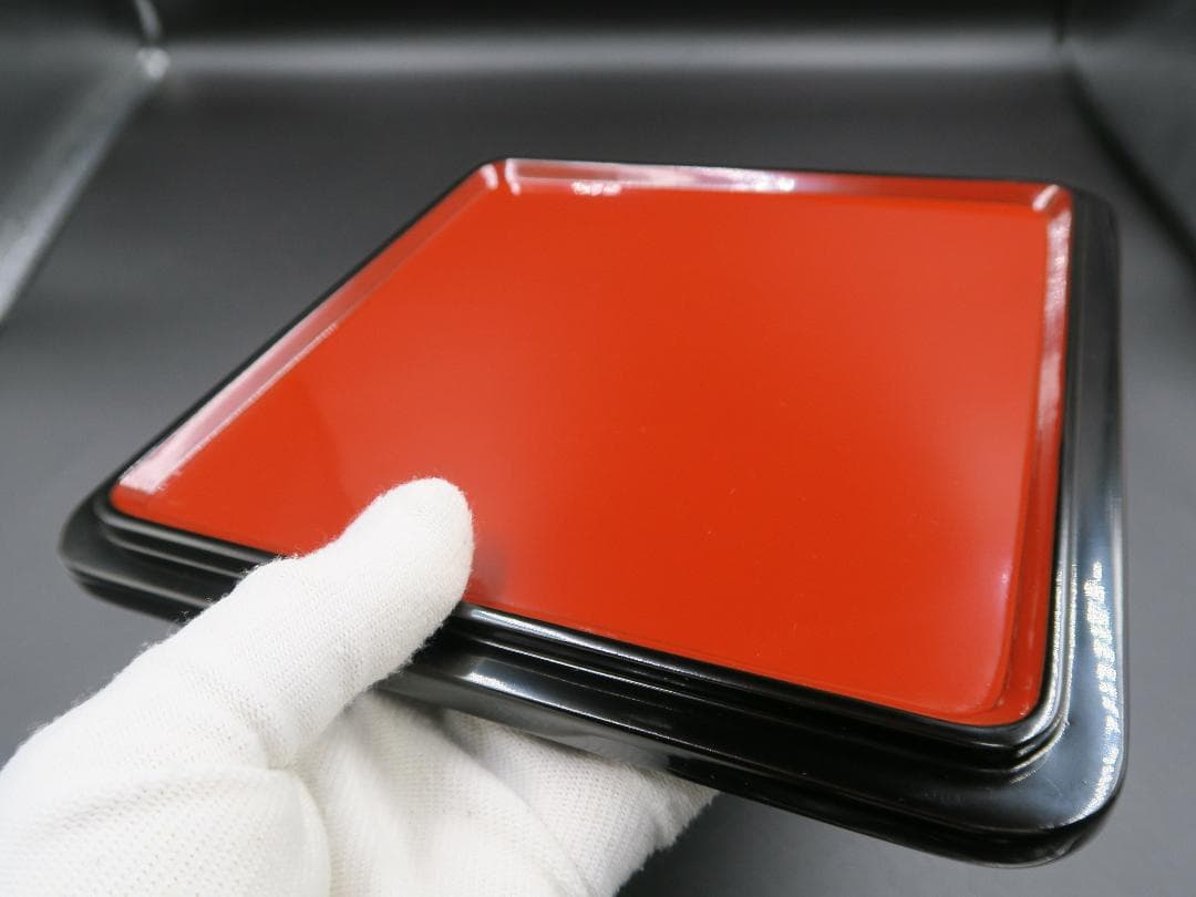 【輪島塗】沈金牡丹彫 三段重箱 六五重 内朱塗 天然木 共箱