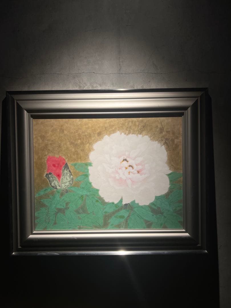 肉筆日本画【牡丹図】　印あり