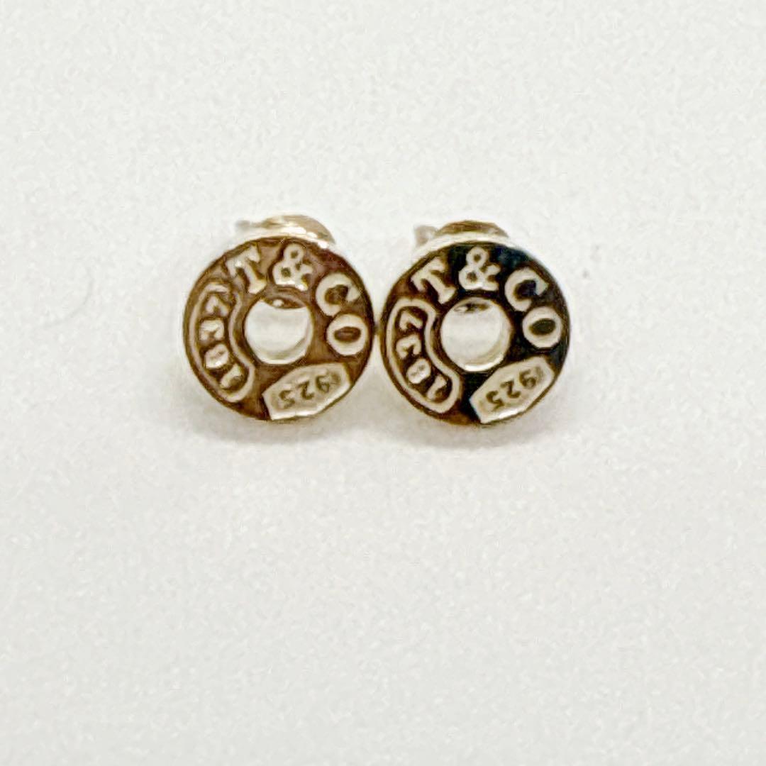 【美品 社外キャッチ】Tiffany&Co. サークル 1837 ピアス
