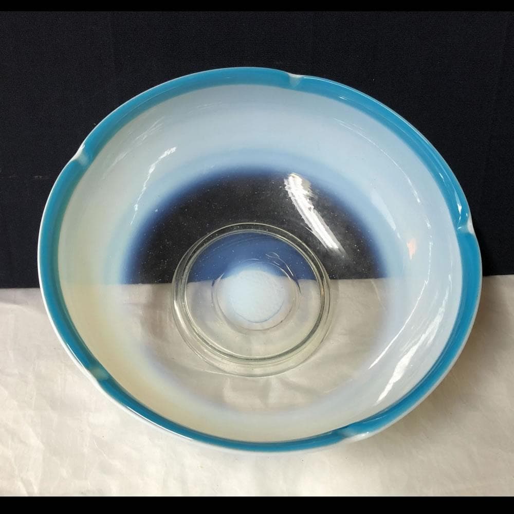 e2254 乳白ガラス 鉢 口径21.5cm ガラス鉢 乳白色 硝子鉢