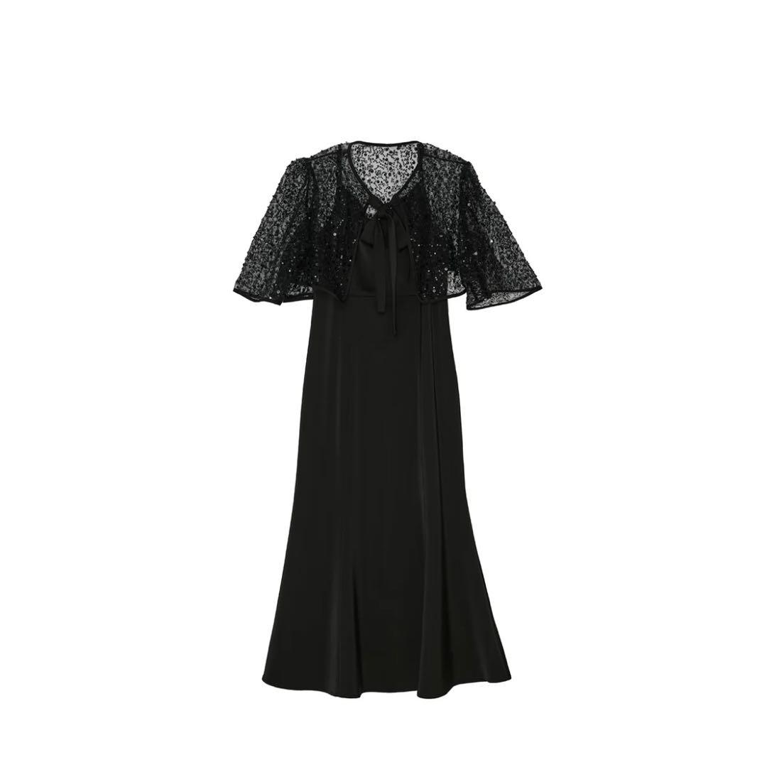 【LEJA】スパンコールビジューボレロマーメイドドレスワンピース