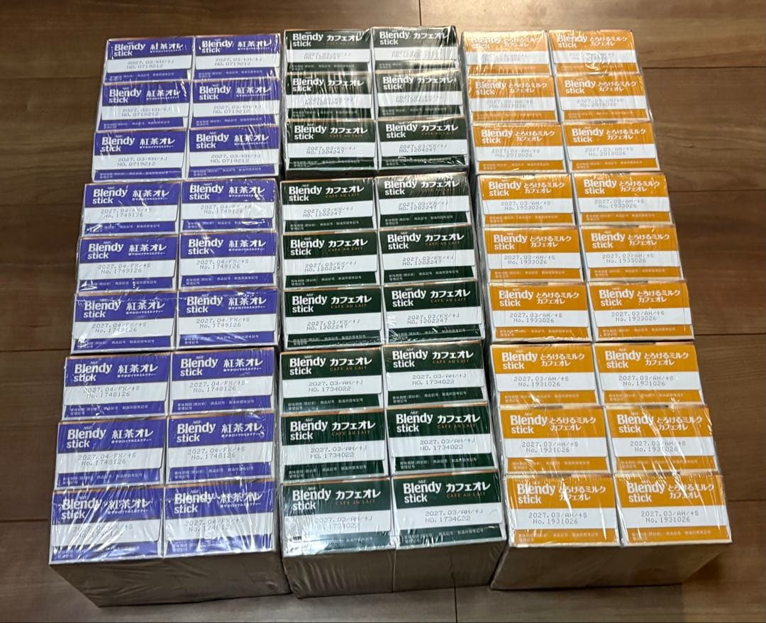 ブレンディスティック カフェオレ、ミルクカフェオレ、紅茶オレ　3種432本セット