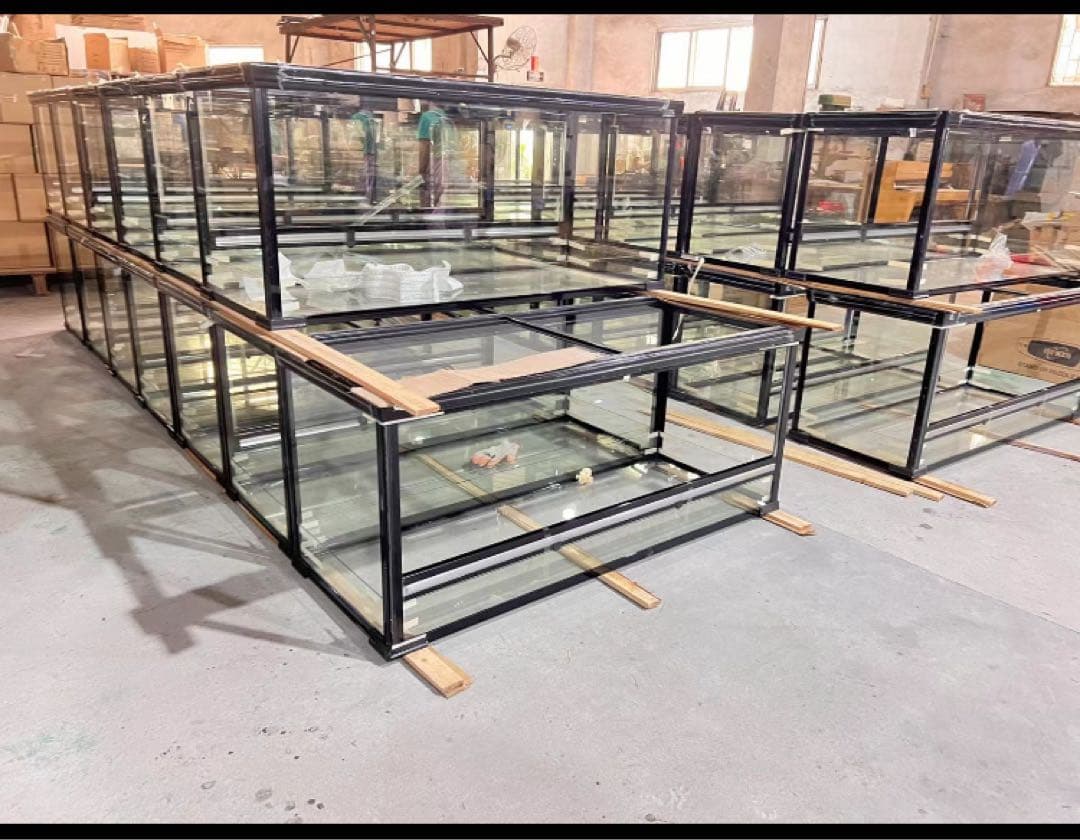 自社製組み立て式爬虫類両生類ケージガラス飼育ケージ120x60x120cm引取り