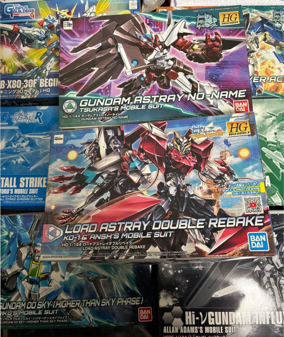 HGガンプラ組み立て済みまとめ売り　ビルドシリーズABまとめ　アシカガ