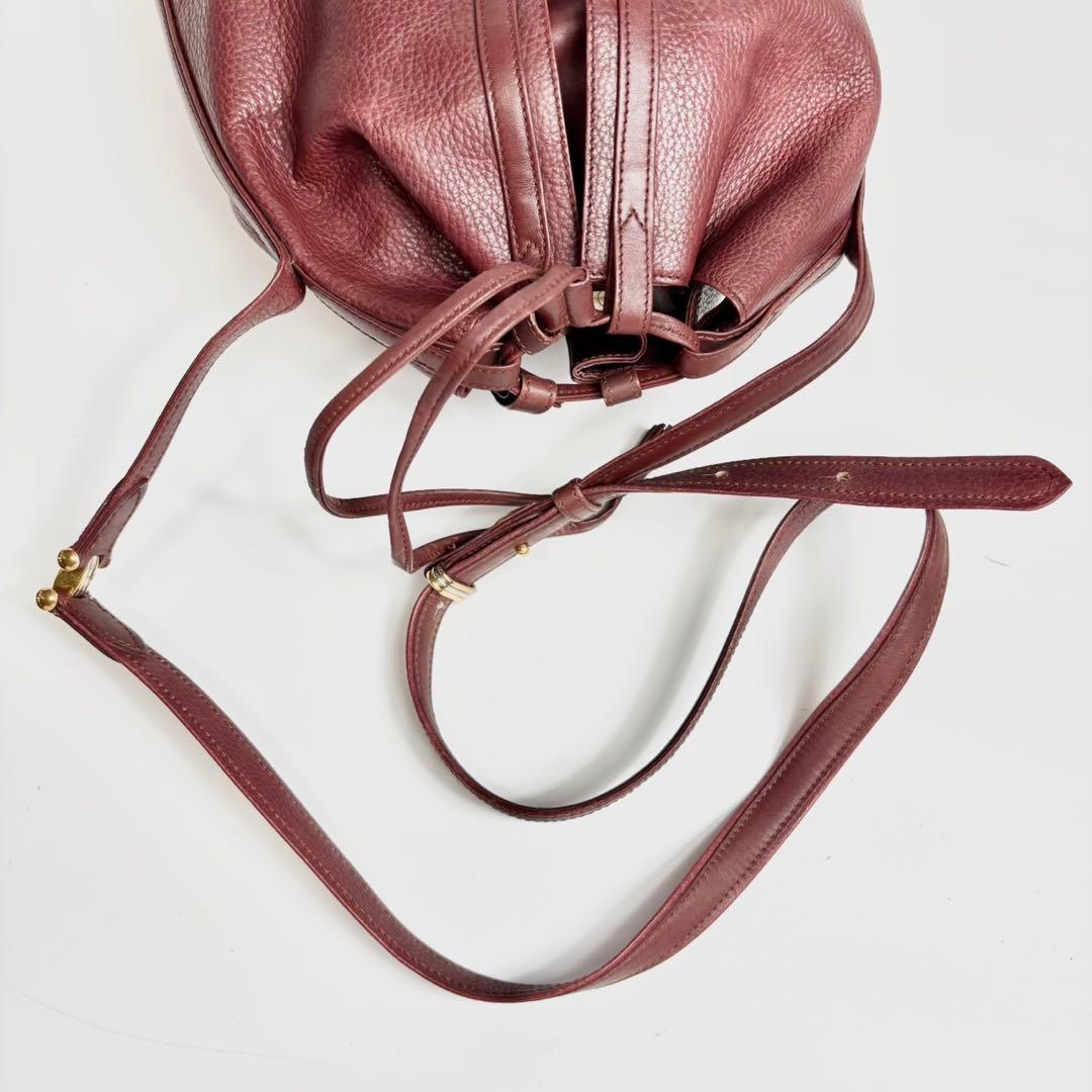 希少✨Cartier カルティエ 巾着 ショルダーバッグ マストライン 斜め掛け