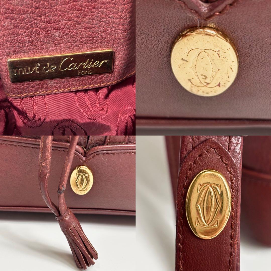 希少✨Cartier カルティエ 巾着 ショルダーバッグ マストライン 斜め掛け