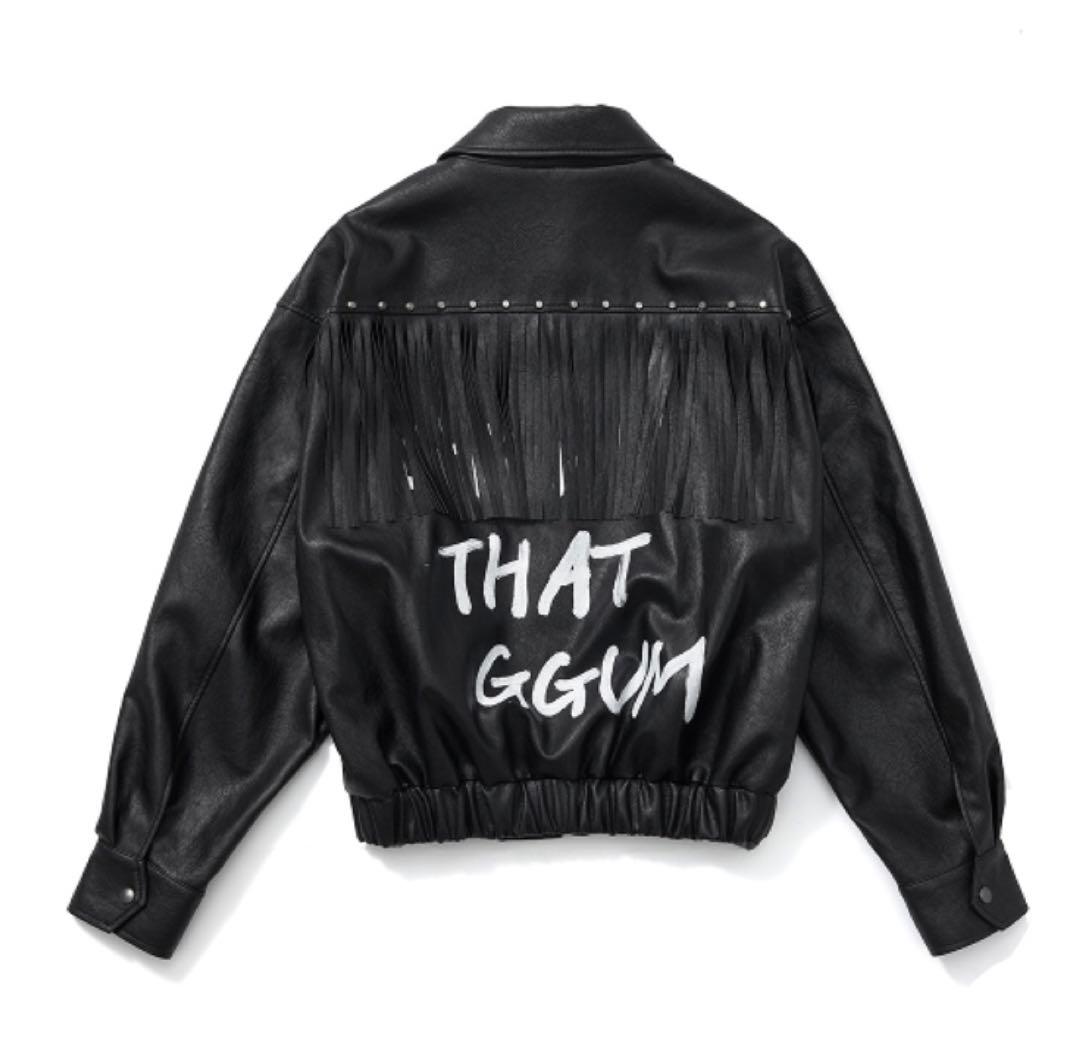 GGUM ×DEINET FRINGE JACKET（BK_F） 特典トレカ付き