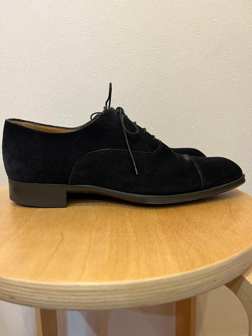 ※年末年始限定セール【美品】サントーニ ネイビースエード ストレートチップ