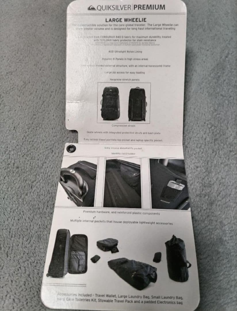 クイックシルバー　ビック　ソフト　キャリーケース　黒　114L