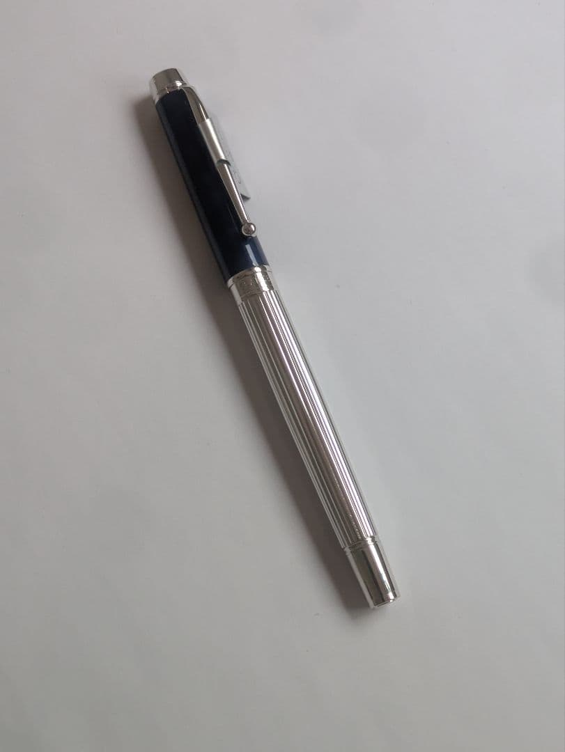 パイロット　グランセ　ロジウム＆マーブル　万年筆　細字　ブルー