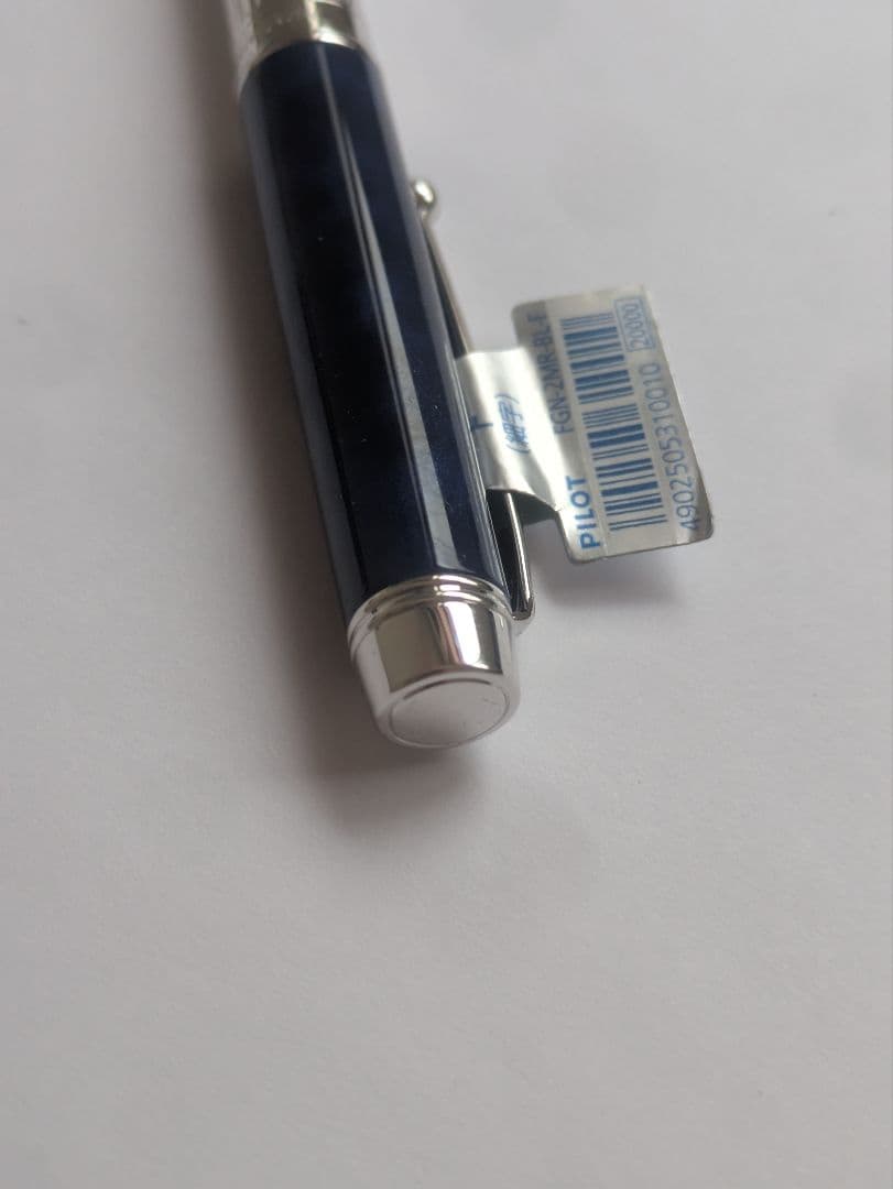 パイロット　グランセ　ロジウム＆マーブル　万年筆　細字　ブルー