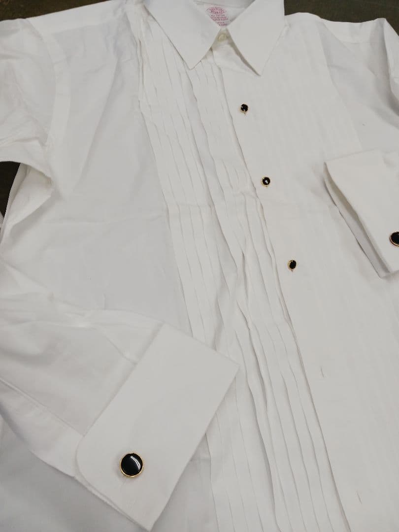 ブルックスブラザーズタキシードシャツ用　黒オニキスフォーマルセット