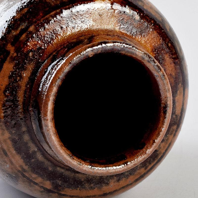 茶道具　瑞光窯造　佐々木八十二作　筒井写　瀬戸茶入　仕覆付　共箱　C　8909