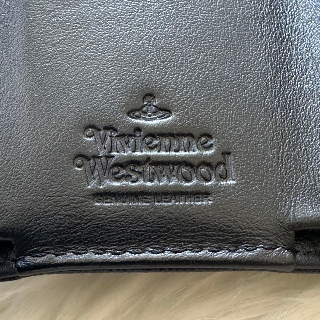 Vivienne Westwood 財布 ブラック 三つ折り レター型 レザー