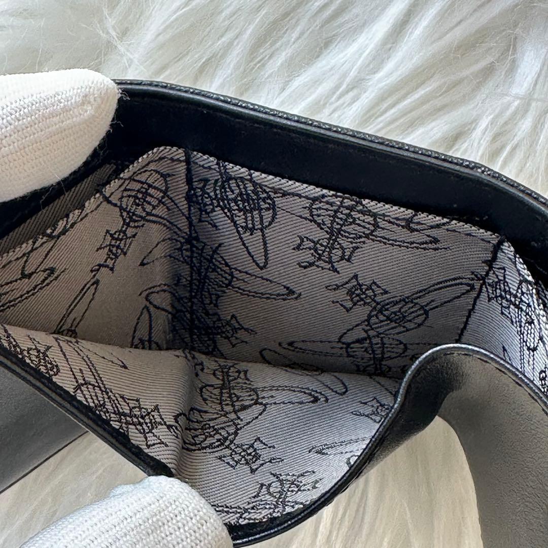 Vivienne Westwood 財布 ブラック 三つ折り レター型 レザー