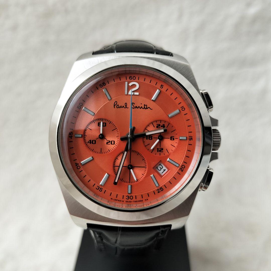 【新品ベルト交換済み!!】ポールスミス ☆ 腕時計 クロノグラフ レザーベルト