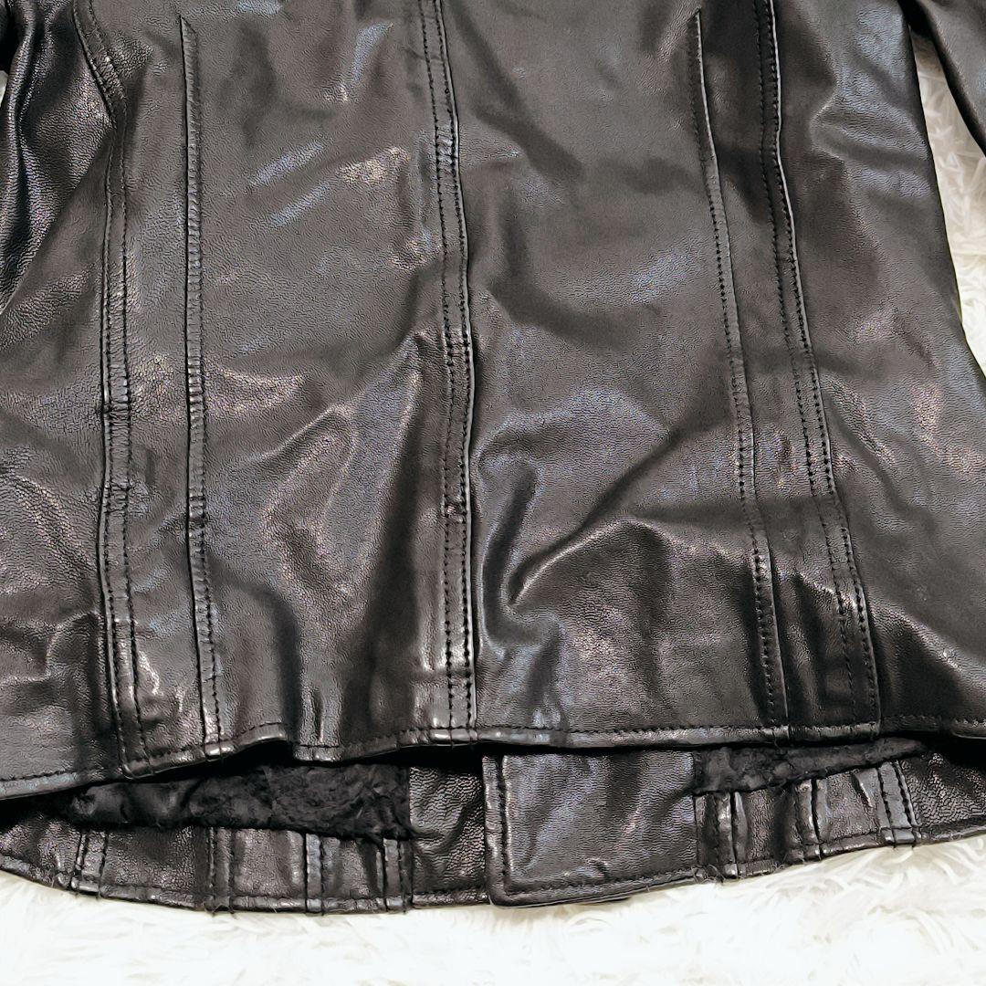 FUGA シングルライダースジャケット レザージャケット ゴートスキン 山羊革