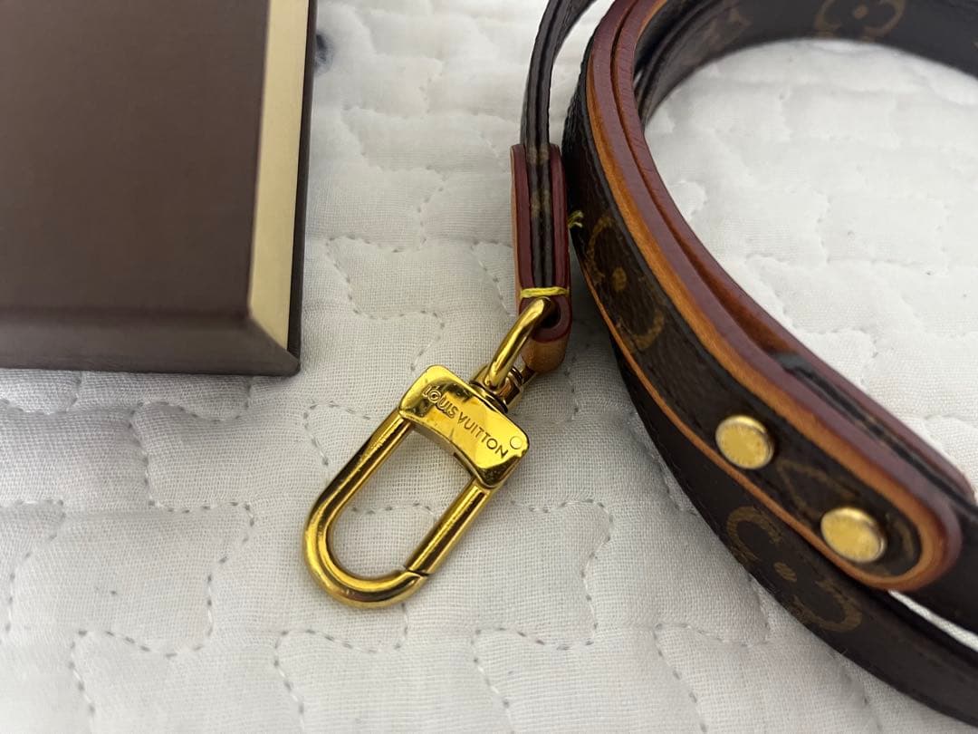 【即決価格】LOUIS VUITTON ドッグ リーシュ リード ブラウン