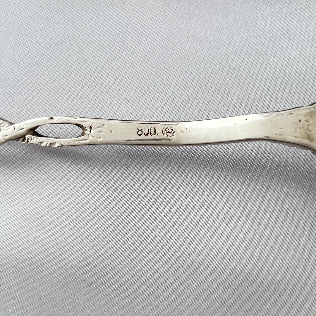 【ドイツ】 ローズと透かしのケーキサーバー【純銀】ヒルデスハイムローズ 20cm