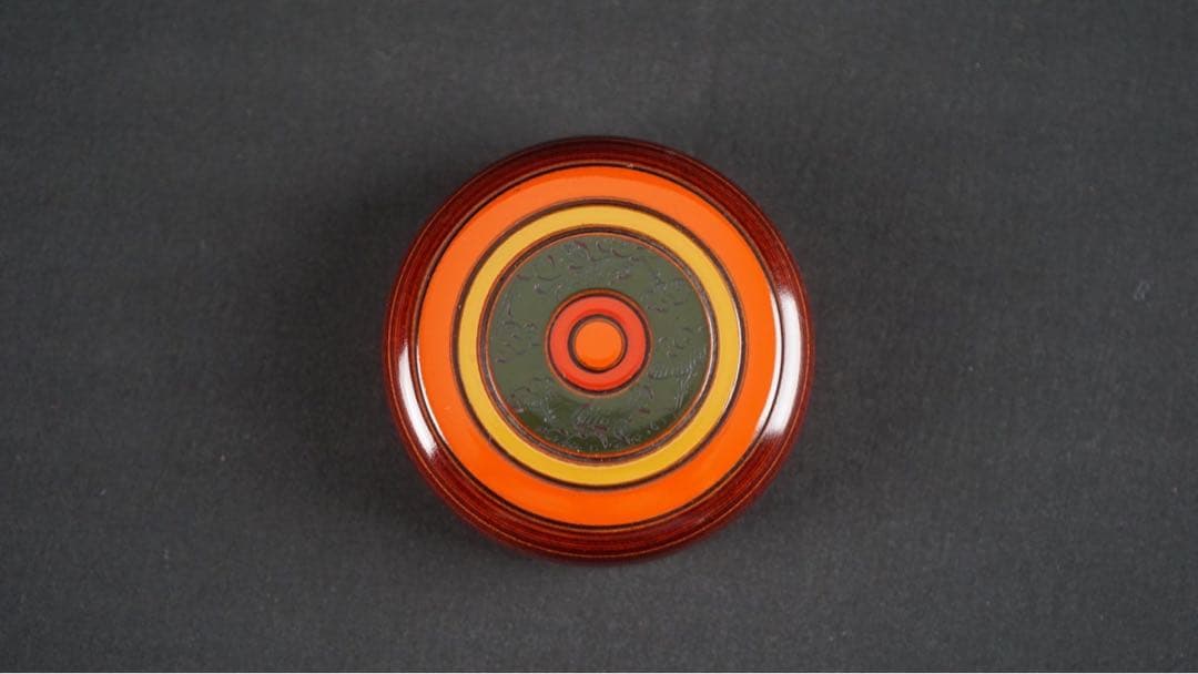 和田瑾斎 独楽塗 中棗 共箱 茶道具 本物保証