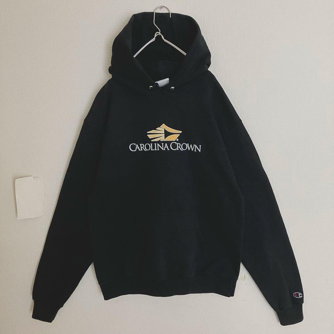 チャンピオン 裏起毛 カロライナクラウン 刺繍目玉 袖太スウェット フーディー