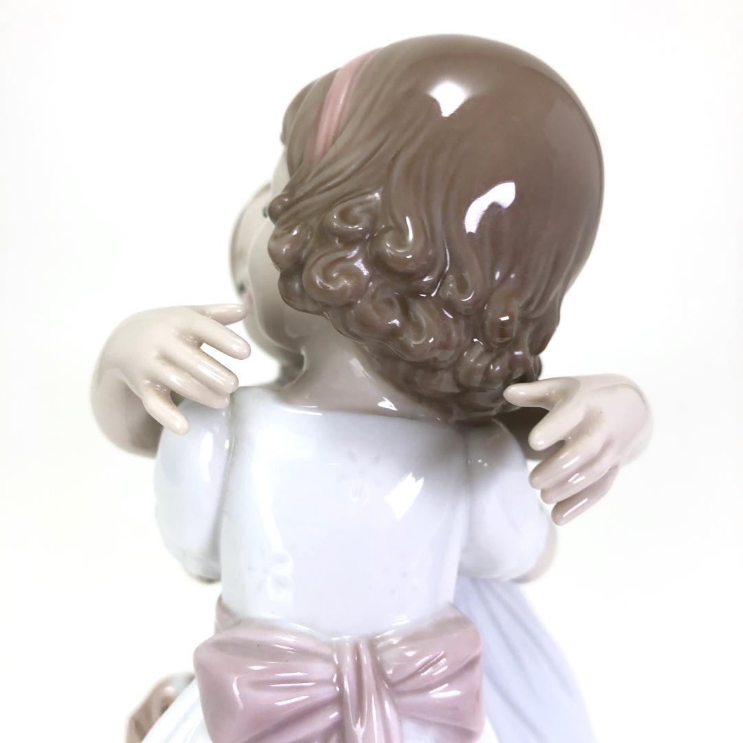 【美品】リヤドロ／仲良しのごあいさつ／ポーセリン置物／2003年