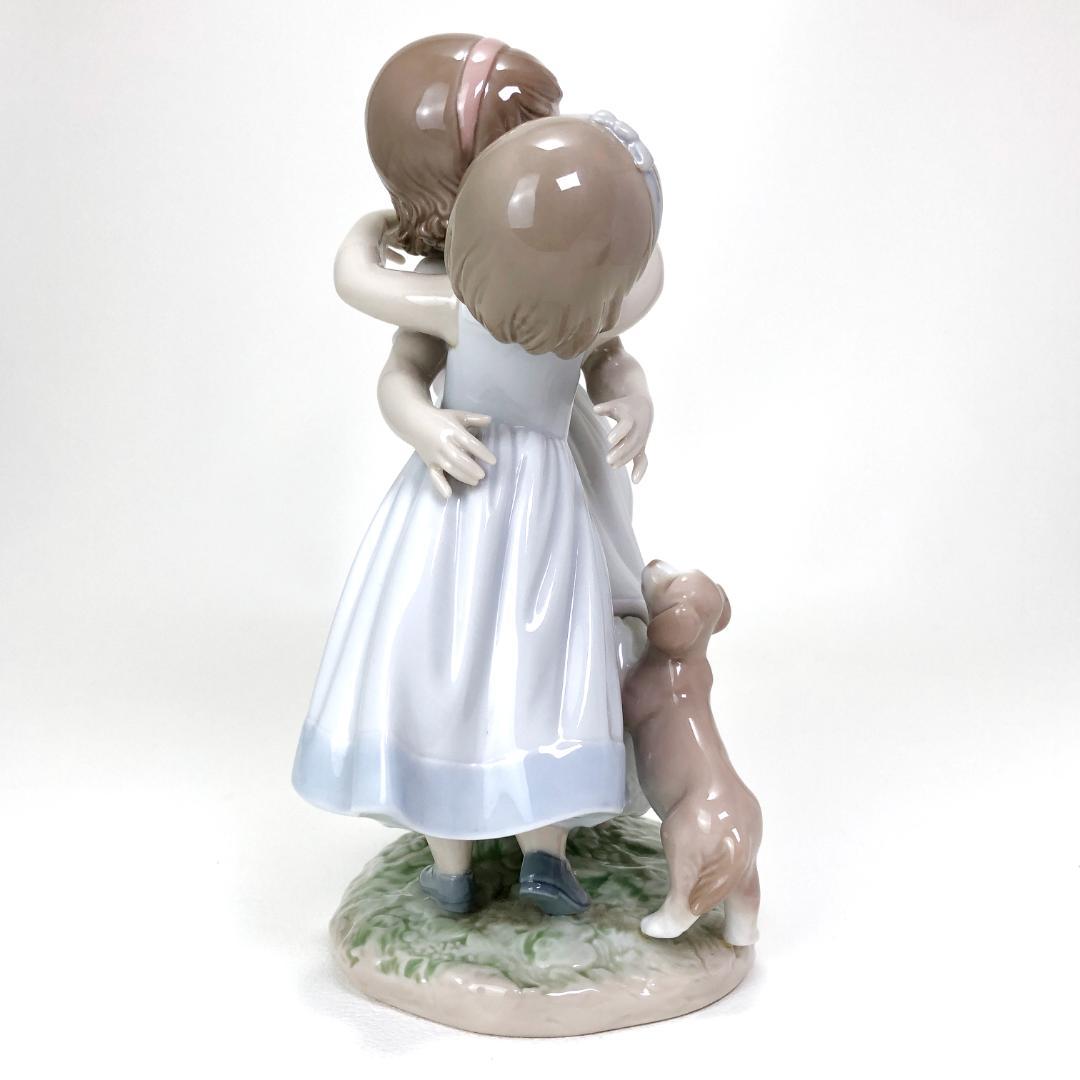 【美品】リヤドロ／仲良しのごあいさつ／ポーセリン置物／2003年