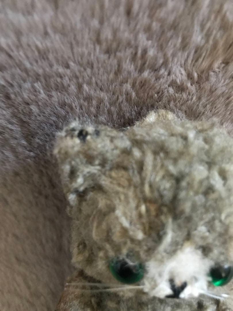 テディベア　加茂美智子　グレー　猫　ぬいぐるみ　テディベア 作家　kamo