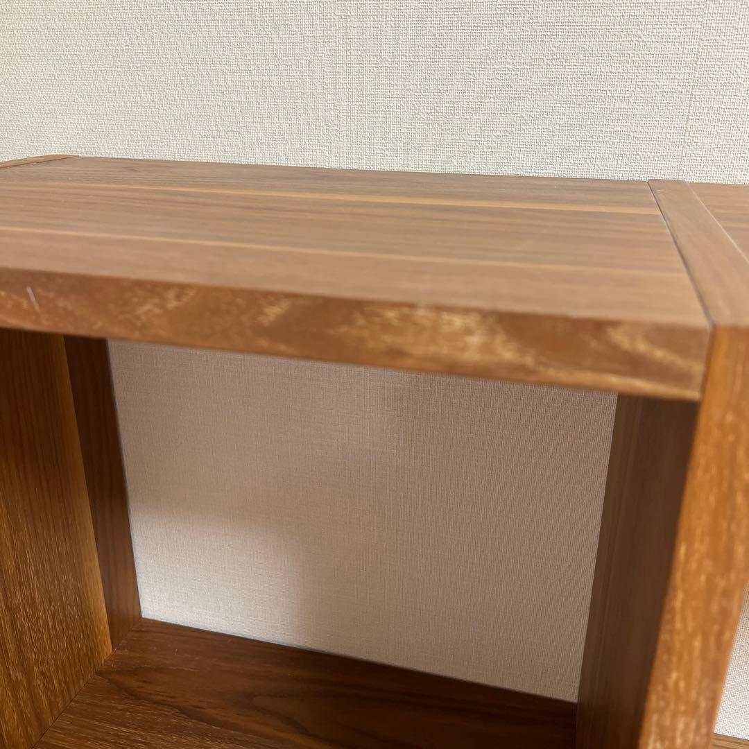 a*a様 無印良品　スタッキングシェルフ　3段×2列　ウォールナット材　完成品
