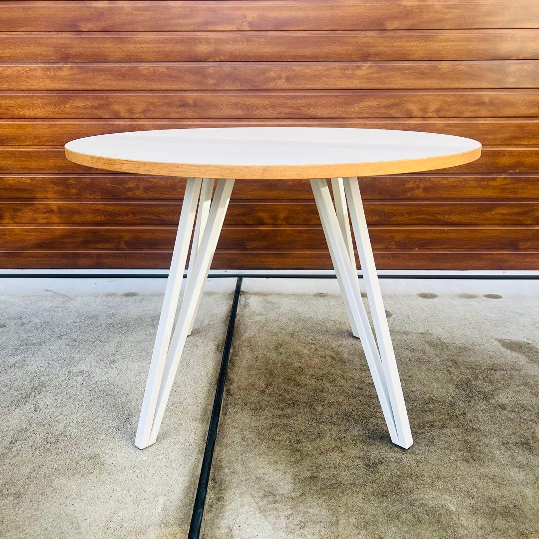 美品 KANADEMONO カナデモノ カフェ テーブル 100cm オーク