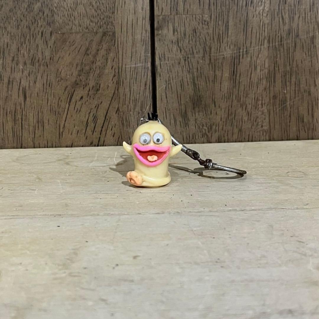 【アンティーク】昭和レトロ オバケのQ太郎 キーホルダー ポリ ソフビ パチ