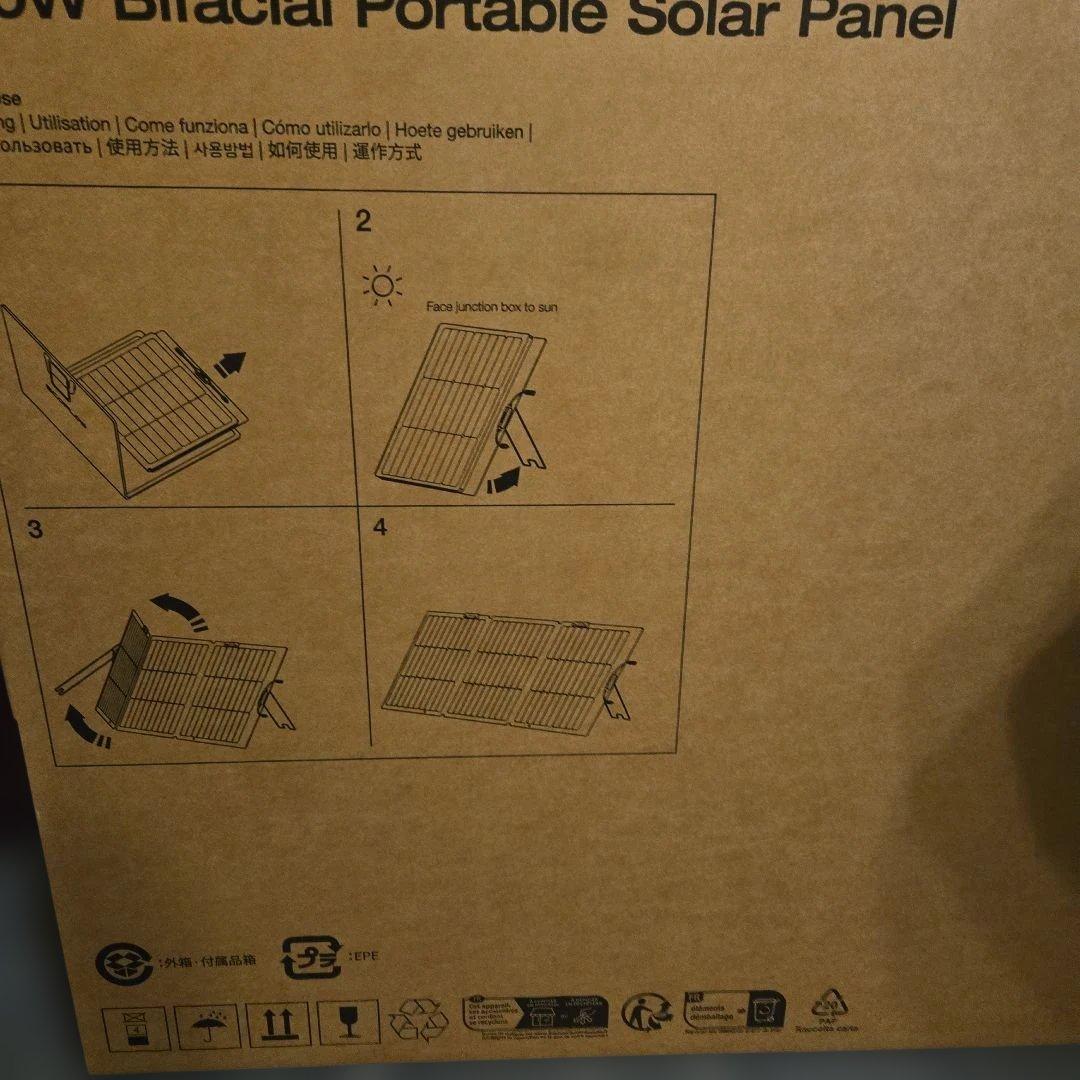 EcoFlow 160W 両面ソ ーラーパネル Gen2 変換効率25%