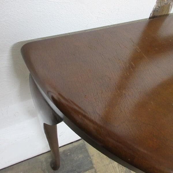 イギリス アンティーク 家具 コンソールテーブル ハーフムーン 英国 6641c